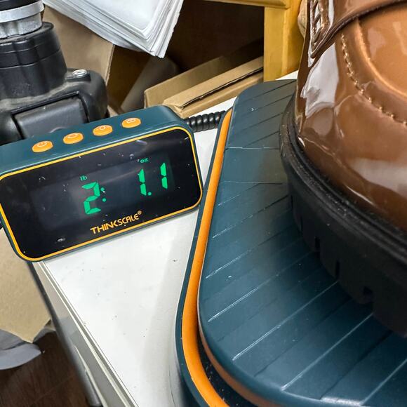 Guess Keaton Embers Loafer Heels WMNS 8.5 Brown Patent Leather Platform Slip On - Picture 9 of 9